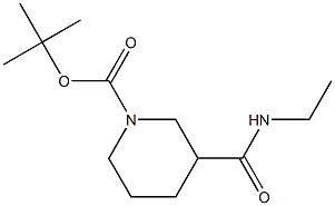 tert-butyl 3-[(ethylamino)carbonyl]piperidine-1-carboxylate Struktur