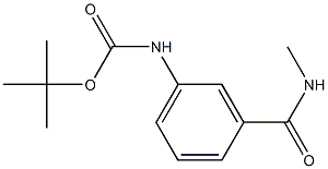 tert-butyl 3-[(methylamino)carbonyl]phenylcarbamate Struktur