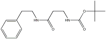 tert-butyl 3-oxo-3-[(2-phenylethyl)amino]propylcarbamate Struktur