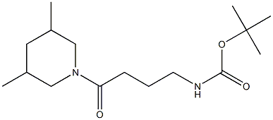 tert-butyl 4-(3,5-dimethylpiperidin-1-yl)-4-oxobutylcarbamate Struktur