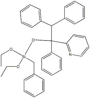 Triphenylpyridylbenzyltriethoxysilane Struktur