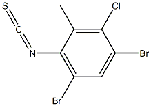 3-Chloro-4,6-dibromo-2-methylphenyl isothiocyanate Struktur