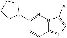 3-Bromo-6-pyrrolidin-1-yl-imidazo[1,2-b]pyridazine Struktur