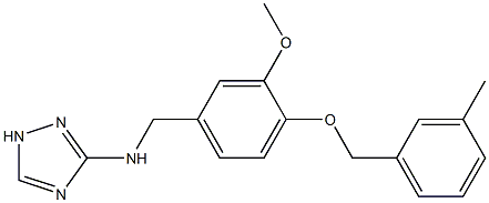 N-{3-methoxy-4-[(3-methylbenzyl)oxy]benzyl}-N-(1H-1,2,4-triazol-3-yl)amine Struktur