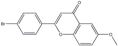 2-(4-bromophenyl)-6-methoxy-4H-chromen-4-one Struktur