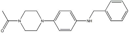 N-[4-(4-acetyl-1-piperazinyl)phenyl]-N-benzylamine Struktur