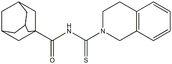 N-(3,4-dihydro-2(1H)-isoquinolinylcarbothioyl)-1-adamantanecarboxamide Struktur