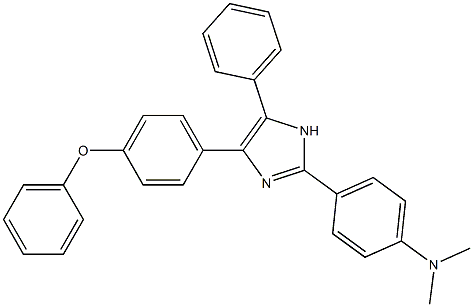 N,N-dimethyl-4-[4-(4-phenoxyphenyl)-5-phenyl-1H-imidazol-2-yl]aniline Struktur