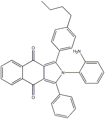 2-(2-aminophenyl)-1-(4-butylphenyl)-3-phenyl-2H-benzo[f]isoindole-4,9-dione Struktur