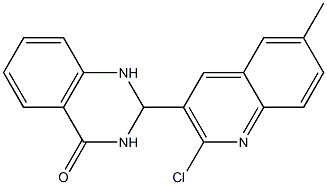 2-(2-chloro-6-methyl-3-quinolinyl)-2,3-dihydro-4(1H)-quinazolinone Struktur