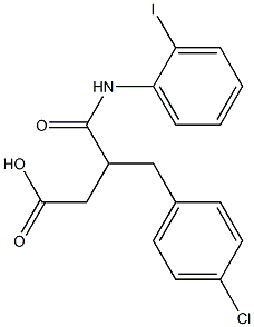 3-(4-chlorobenzyl)-4-(2-iodoanilino)-4-oxobutanoic acid Struktur