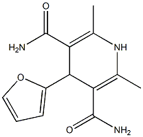 4-(2-furyl)-2,6-dimethyl-1,4-dihydro-3,5-pyridinedicarboxamide Struktur