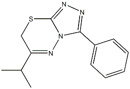 6-isopropyl-3-phenyl-7H-[1,2,4]triazolo[3,4-b][1,3,4]thiadiazine Struktur