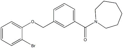 1-{3-[(2-bromophenoxy)methyl]benzoyl}azepane Struktur