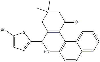 5-(5-bromo-2-thienyl)-3,3-dimethyl-3,4,5,6-tetrahydrobenzo[a]phenanthridin-1(2H)-one Struktur