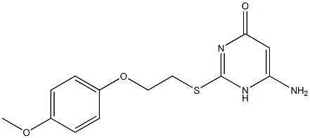 6-amino-2-{[2-(4-methoxyphenoxy)ethyl]sulfanyl}pyrimidin-4(1H)-one Struktur