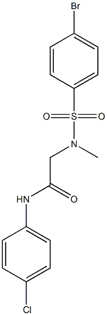 2-[[(4-bromophenyl)sulfonyl](methyl)amino]-N-(4-chlorophenyl)acetamide Struktur