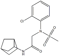 N-bicyclo[2.2.1]hept-2-yl-2-[2-chloro(methylsulfonyl)anilino]acetamide Struktur