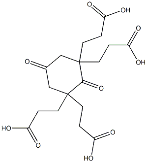 3-[1,3,3-tris(2-carboxyethyl)-2,5-dioxocyclohexyl]propanoic acid Struktur