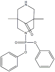 diphenyl 1,5-dimethyl-9-oxo-3,7-diazabicyclo[3.3.1]non-3-ylphosphonate Struktur