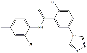 2-chloro-N-(2-hydroxy-4-methylphenyl)-5-(4H-1,2,4-triazol-4-yl)benzamide Struktur