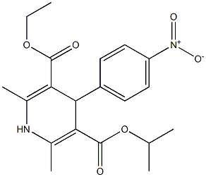 3-ethyl 5-isopropyl 4-{4-nitrophenyl}-2,6-dimethyl-1,4-dihydro-3,5-pyridinedicarboxylate Struktur