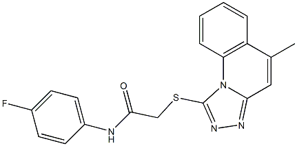 N-(4-fluorophenyl)-2-[(5-methyl[1,2,4]triazolo[4,3-a]quinolin-1-yl)sulfanyl]acetamide Struktur