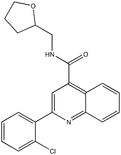 2-(2-chlorophenyl)-N-(tetrahydro-2-furanylmethyl)-4-quinolinecarboxamide Struktur