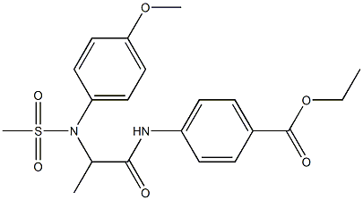 ethyl 4-({2-[4-methoxy(methylsulfonyl)anilino]propanoyl}amino)benzoate Struktur