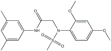 2-[2,4-dimethoxy(methylsulfonyl)anilino]-N-(3,5-dimethylphenyl)acetamide Struktur