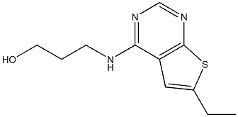 3-[(6-ethylthieno[2,3-d]pyrimidin-4-yl)amino]-1-propanol Struktur