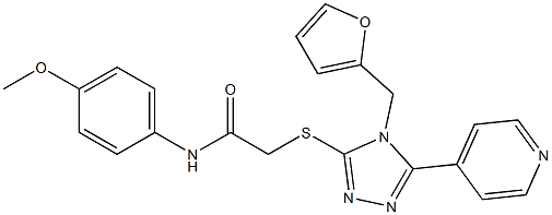 2-{[4-(furan-2-ylmethyl)-5-pyridin-4-yl-4H-1,2,4-triazol-3-yl]sulfanyl}-N-[4-(methyloxy)phenyl]acetamide Struktur