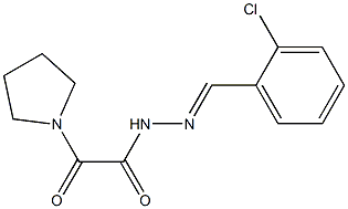 N'-(2-chlorobenzylidene)-2-oxo-2-(1-pyrrolidinyl)acetohydrazide Struktur