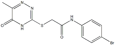 N-(4-bromophenyl)-2-[(6-methyl-5-oxo-4,5-dihydro-1,2,4-triazin-3-yl)sulfanyl]acetamide Struktur