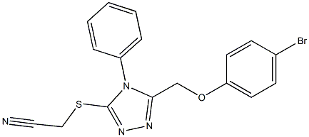 [(5-{[(4-bromophenyl)oxy]methyl}-4-phenyl-4H-1,2,4-triazol-3-yl)sulfanyl]acetonitrile Struktur