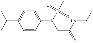 N-ethyl-2-[4-isopropyl(methylsulfonyl)anilino]acetamide Struktur