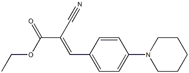 ethyl 2-cyano-3-[4-(1-piperidinyl)phenyl]acrylate Struktur