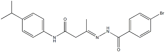 3-[(4-bromobenzoyl)hydrazono]-N-(4-isopropylphenyl)butanamide Struktur