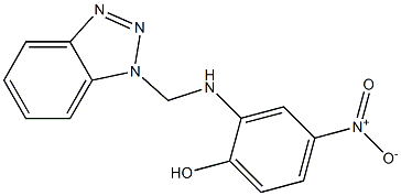 2-[(1H-1,2,3-benzotriazol-1-ylmethyl)amino]-4-nitrophenol Struktur