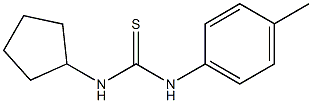 N-cyclopentyl-N'-(4-methylphenyl)thiourea Struktur