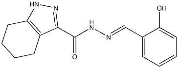 N'-(2-hydroxybenzylidene)-4,5,6,7-tetrahydro-1H-indazole-3-carbohydrazide Struktur