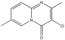 3-chloro-2,7-dimethyl-4H-pyrido[1,2-a]pyrimidin-4-one Struktur