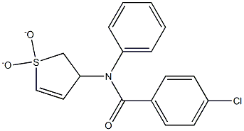 4-chloro-N-(1,1-dioxido-2,3-dihydro-3-thienyl)-N-phenylbenzamide Struktur