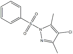 4-chloro-3,5-dimethyl-1-(phenylsulfonyl)-1H-pyrazole Struktur