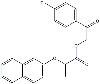 2-(4-chlorophenyl)-2-oxoethyl 2-(2-naphthyloxy)propanoate Struktur