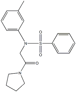 N-(3-methylphenyl)-N-(2-oxo-2-pyrrolidin-1-ylethyl)benzenesulfonamide Struktur