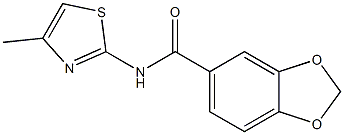 N-(4-methyl-1,3-thiazol-2-yl)-1,3-benzodioxole-5-carboxamide Struktur