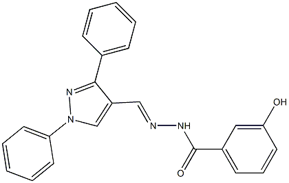 N'-[(1,3-diphenyl-1H-pyrazol-4-yl)methylene]-3-hydroxybenzohydrazide Struktur