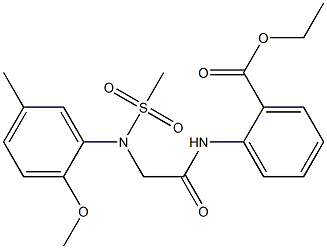 ethyl 2-({[2-methoxy-5-methyl(methylsulfonyl)anilino]acetyl}amino)benzoate Struktur