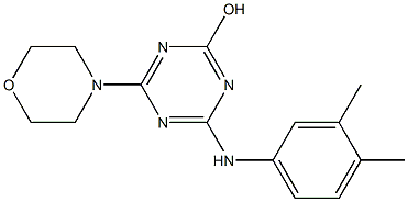 4-(3,4-dimethylanilino)-6-morpholin-4-yl-1,3,5-triazin-2-ol Struktur